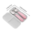 thumbnail image 3 of Fridja Sales Stainless Steel Children's Portable Cutlery Set Spoon fork Children's Learning Training Spoon Household fork Spoon Home Decor Clearance, 3 of 6