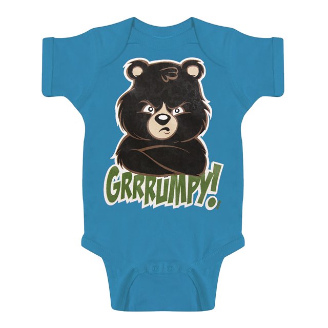 Justaucorps Ourson Grrrumpy pour Tout-Petits - Sarcelle - 18 Mois