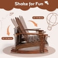 thumbnail image 4 of Gymax Adirondack Rocking Chair Kid Backrest Armrest Solid Wood Coffee, 4 of 7