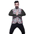 thumbnail image 4 of Atasi Floral Printed Wedding Jackets For Men Nehru Jacket Waist Coat For Festive Season-X-Large, 4 of 6