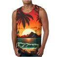 thumbnail image 1 of IROINID Hommes Débardeur, Hommes Casual Mode Impression Sans Manches Pull Col Rond Débardeurs de Sport, 1 of 4