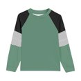 thumbnail image 4 of Posijego Girls Striped Long Sleeve Shirts Kids Round Neck Color Block Tunic Tops Spring T-Shirts Size 4-14 Years, 4 of 6
