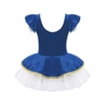 thumbnail image 2 of iiniim Enfants Filles Manches à Volants Robe Tutu de Ballet Justaucorps Halloween Noël Costumes de Danse Robe Bleu Royal 16, 2 of 8