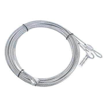 Unique Bargains 2 Packs 10.6ft 3.0M Garage Door Cable 3mm Diameter Torsion Spring Wire Cable, Galvanized Steel