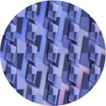 thumbnail image 1 of Ahgly Company Tapis Rond Lavable en Machine Intérieur Transitionnel Bleu Ciel, 4 Pieds Rond, 1 of 7