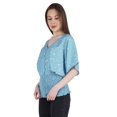 thumbnail image 3 of Moomaya Hauts Chauve-Souris Imprimés pour Femmes Col en V Blouse d'Été Décontractée Tunique Mode, 3 of 7