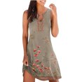 thumbnail image 1 of Cameland Robe Débardeur d'Été Décontractée Ample à Imprimé Floral pour Femme, Ajourée, Robe de Plage Sans Manches, 1 of 5