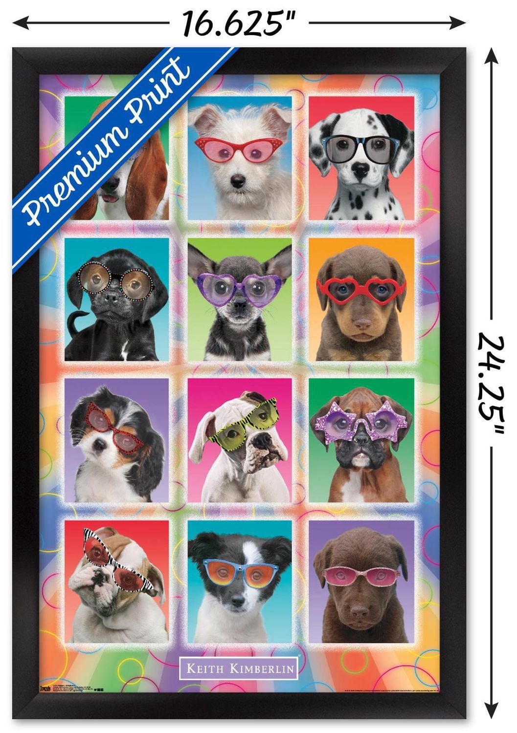 Keith Kimberlin - Puppies - Sunglasses Wall Poster, 22.375" x 34"