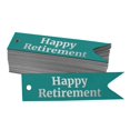 thumbnail image 1 of Inkdotpot Pack Of 100 Happy Retirement Favor Paper Tags Craft Real Silver Foil Hang Tags, 1 of 6