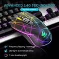 thumbnail image 2 of Souris de Jeu Sans Fil APPIE, Souris d'Ordinateur Rechargeable avec Rétroéclairage RVB Arc-en-Ciel, 3 DPI Réglables, 7 Boutons, Prise Ergonomique, Souris Optique USB 2,4 GHz pour Ordinateur Portable PC Mac Gamer Bureau, 2 of 10