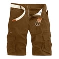 thumbnail image 1 of Yuyuzo Shorts Cargo pour Hommes avec Multiples Poches Coupe Classique Décontractée Été Plein Air Randonnée Tactique Entraînement Salopettes Shorts, 1 of 6