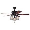 thumbnail image 1 of Gymax 52'' Ceiling Fan w/ Lights 5 Reversible Blades 3 Lights Retro Ceiling Fan, 1 of 10