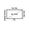 thumbnail image 2 of VEVOR Écran de Projecteur Trépied avec Support 80 Pouces 16:9 Support d'Écran de Projection 4K HD Sans Plis Hauteur Réglable Écran Portable pour Projecteur Intérieur et Extérieur pour Film, Cinéma Maison, Jeux, Bureau, 2 of 9