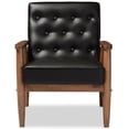 thumbnail image 3 of Allora Faux Leather Tufted Reception Chair in Black, 3 of 6