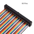 thumbnail image 2 of Unique Bargains IDC Rainbow Wire Flat Ribbon Cable 60P D-type FC/FC Connector 2.54mm Pitch 0.5m Length, 2 of 5