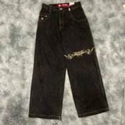 Harajuku Hip Hop Retro Embroidered JNCO Jeans Y2k Style Denim Men Pants Streetwear Casual Baggy New High Waist Wide Leg Trousers ZR
