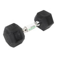 thumbnail image 4 of GoZone Rubber-Coated Hex Dumbbell – Black/Chrome, 4 of 5