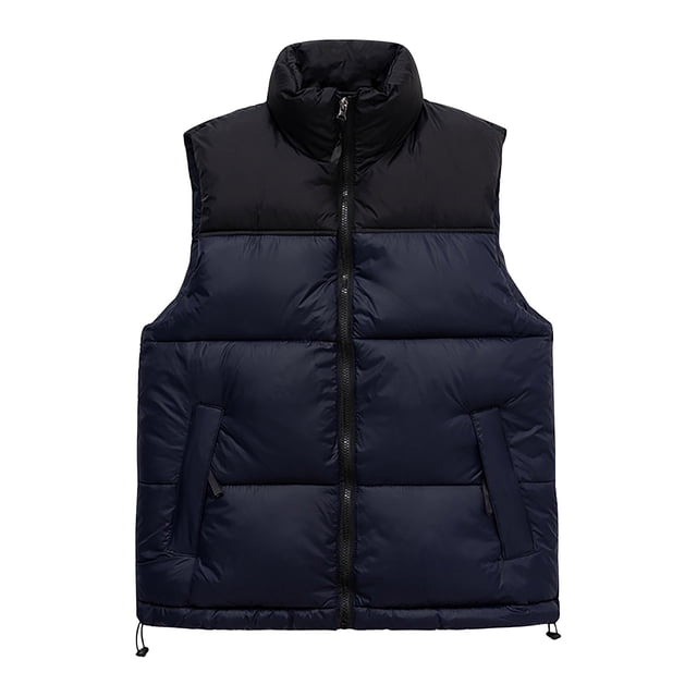FAIWAD Gilet Matelassé Sans Manches pour Femme Grande Taille à Col Montant, Rembourré, avec Fermeture Éclair, Vestes avec Poches