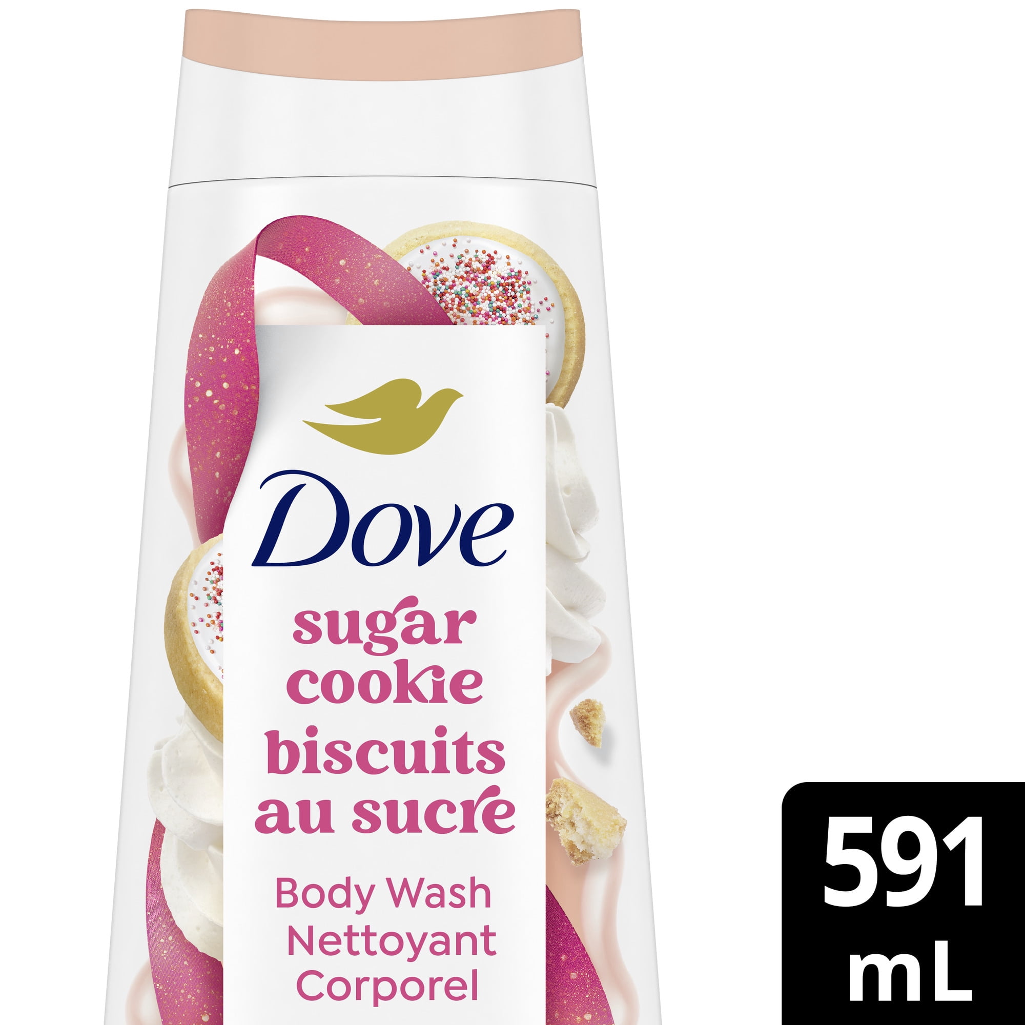 Nettoyant Corporel pour Nourrissement Profond, Dove Édition Limitée Fêtes Gourmandes Biscuit Sucré Saupoudré, 591mL