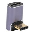 thumbnail image 3 of Adaptateur Type C Angle Droit, 40GB 100W Type C Femelle vers Mâle Adaptateur Angle Droit Haute Résolution Transmission Haute Vitesse pour Appareils Type C Femelle vers Type C Mâle 40G Droit, 3 of 8