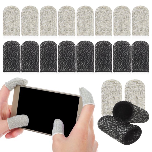 Shisuyan Finger Sleeves Carbon Fiber 40Pcs 1.8In 0.9In 0.04In