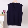 thumbnail image 2 of MeetoTime Chandail Sans Manches pour Femme, Col en V, Basique, Uniforme, Tricot, Camisole Tricotée, 2 of 7