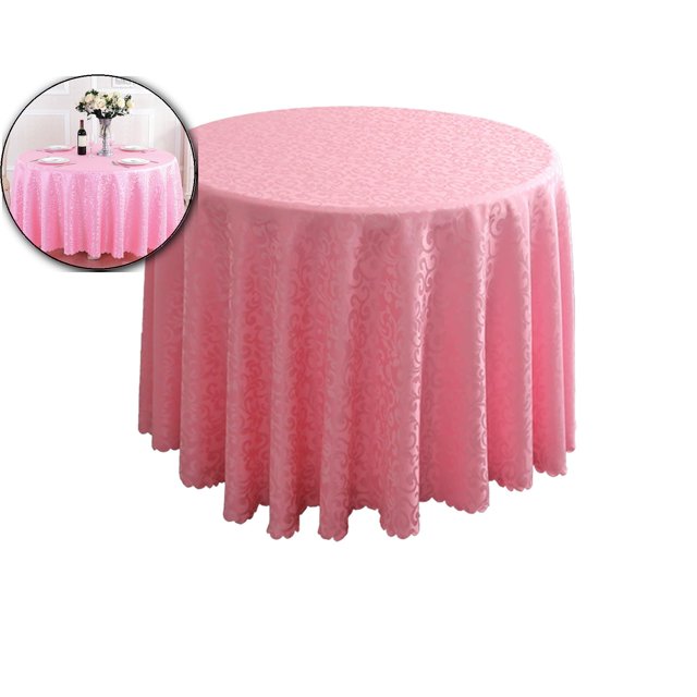 Round Tablecloth 70 Inch - Cotton Polyester, Wrinkle/Fade Resistant, Reusable - Jacquard Table Cloth - 1PC Circle Table Cover for Dining, Wedding & Birthday Party