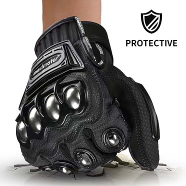 MADMOTOR Reinforced Safety Gloves with Breathable, Adjustable Features - Black, XL, Motorcycle and Powersports, 1 Pair