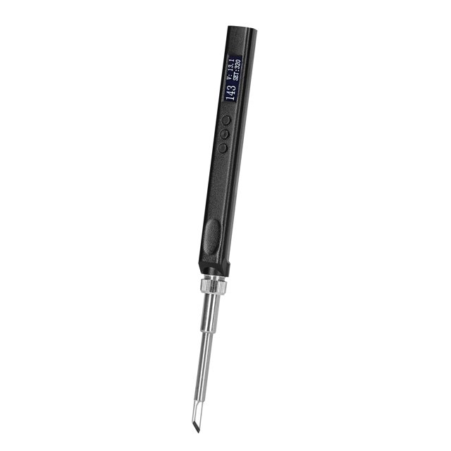 Riwcyla Intelligent Electric Soldering Iron Portable Soldering Station OLED Display Welding Pen with Temperature Adjustment Function