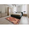 thumbnail image 4 of Ahgly Company Tapis d'Intérieur Carrés Abstraits Safran Rouge Persans, 6 Pieds Carré, 4 of 6