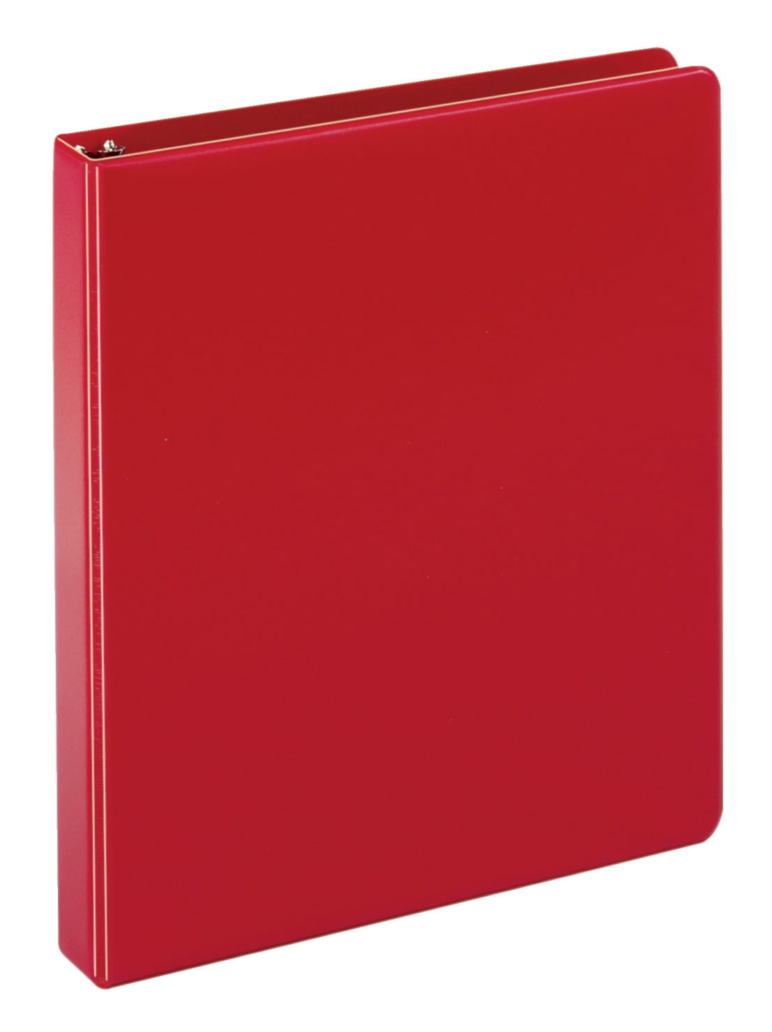 School Smart Polypropylene Round Ring Binder, 1 in, Red