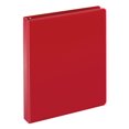 thumbnail image 1 of School Smart Polypropylene Round Ring Binder, 1 in, Red, 1 of 7