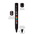 thumbnail image 2 of uni® POSCA PC-5M Water-Based Paint Markers, Reversible Medium Tip (1.8-2.5mm), Assorted Colors, 8 Pack, 2 of 9