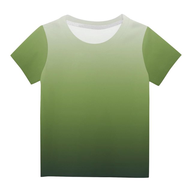 Plebaso T-Shirt à Manches Courtes pour Bébés Garçons Filles, Couleur Dégradée, Col Rond, Haut, Vêtements d'Été pour Bébé
