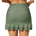 thumbnail image 4 of Kcodviy Jupe de Bain pour Femmes Léopard Maillot de Bain Femmes Grande Taille Bas de Maillot de Bain Taille Haute Jupe Froncée Maillots de Bain Grande Taille Shorts de Maillot de Bain pour Femmes avec Culotte Intégrée Jupe, 4 of 9