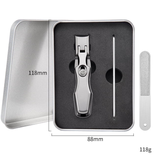 Dvkptbk nail clippers Antisplash Nail Clippers Set-stainless Steel File + Portable Iron Case Nail Tools