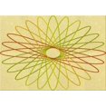 thumbnail image 1 of Ahgly Company Machine Washable Indoor Rectangle Transitional Yellow Area Rugs, 4' x 6', 1 of 7