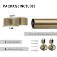 thumbnail image 2 of Tailor & Taylor 1 Inch Decorative Curtain Rod with Metal End Cap Finials, 96 inches Width Windows Rod with Y Style Bracket for Living Room, Kitchen and Windows, 2 of 6