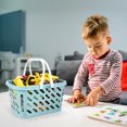 thumbnail image 3 of SHISUYAN Small Shopping Basket for Kids Plastic Grocery Basket with Handle Toy Storage Container Party Favor, 3 of 8