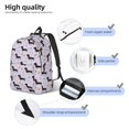 thumbnail image 3 of Easygdp Dachshund Dog for Durable Canvas Laptop Backpack - Adjustable Shoulder Strap, Large Capacity, Fits 15-17in Laptops, for School, Work, Travel-Medium, 3 of 5