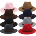 thumbnail image 4 of Fedora Fedora Adjustable Breathable Felt Men Vintage Style Hat for Hiking, 4 of 6