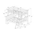 thumbnail image 2 of DHP Airlie Twin-Over-Full Bunk Bed with Ladder, Espresso, 2 of 5