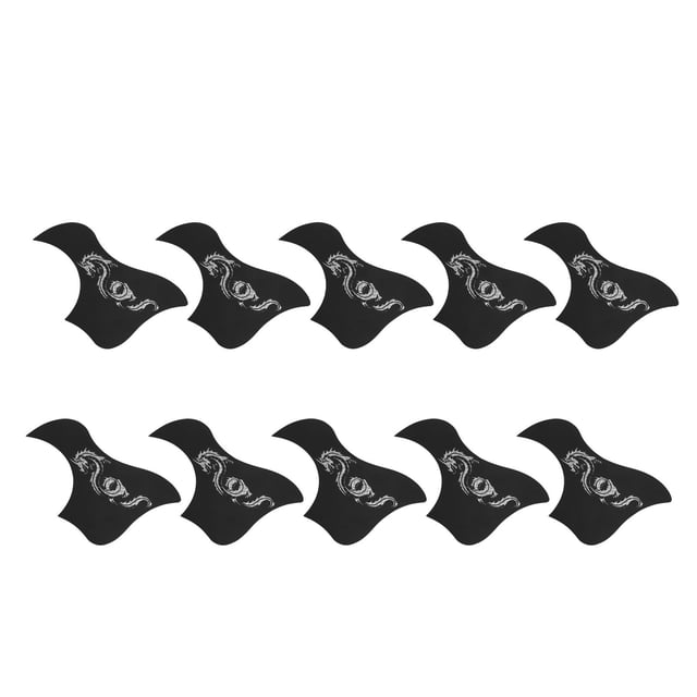 Plaque de Protection pour Guitares Acoustiques, Protection Motif Dragon Installation Simple Joli Décor Protège-Piquets de Guitare pour Instrument Argent
