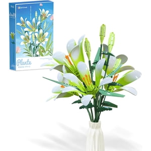 Lily Flowers Building Blocks with Exquisite Packaging Box, Ideal for Home Decoration Display (518pcs) - Compatible with Lego Flower Bouquet Set