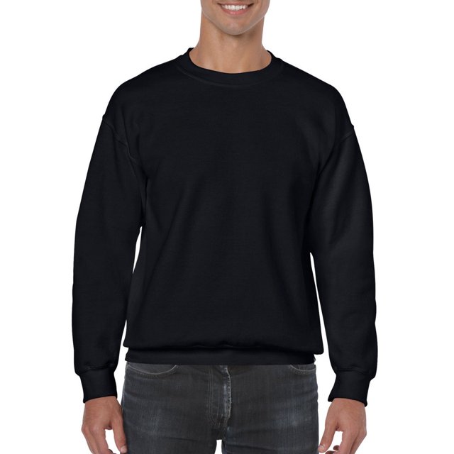 Gildan 18000 - Coupe Classique Chandail à Col Rond pour Adulte Mélange Épais - Première Qualité - Noir - 5X-grand