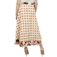 thumbnail image 2 of Phagun Floral Printed Cream Reversible Cotton Two Layer Wrap Skirt Summer Wear, 2 of 6