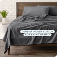 thumbnail image 3 of Bare Home Flannel Sheet Set - 100% Cotton - Deep Pocket - King, Gray, 4-Pieces, 3 of 7