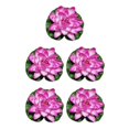 thumbnail image 3 of QualitChoice Artificial Lotus Replacement Simulation Outdoor Garden Park Pond Pool Photography Fake Water Flower Decor Dark Pink 5PCS, 3 of 6