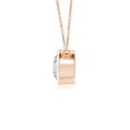 thumbnail image 2 of Angara Collier en Diamant Naturel - Collier Solitaire en Diamant Rond Serti Clos en Or Rose 14 K pour Femmes, 2 of 10