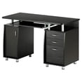 thumbnail image 1 of Pemberly Row Engineered Wood Computer Desk with Storage in Espresso, 1 of 5